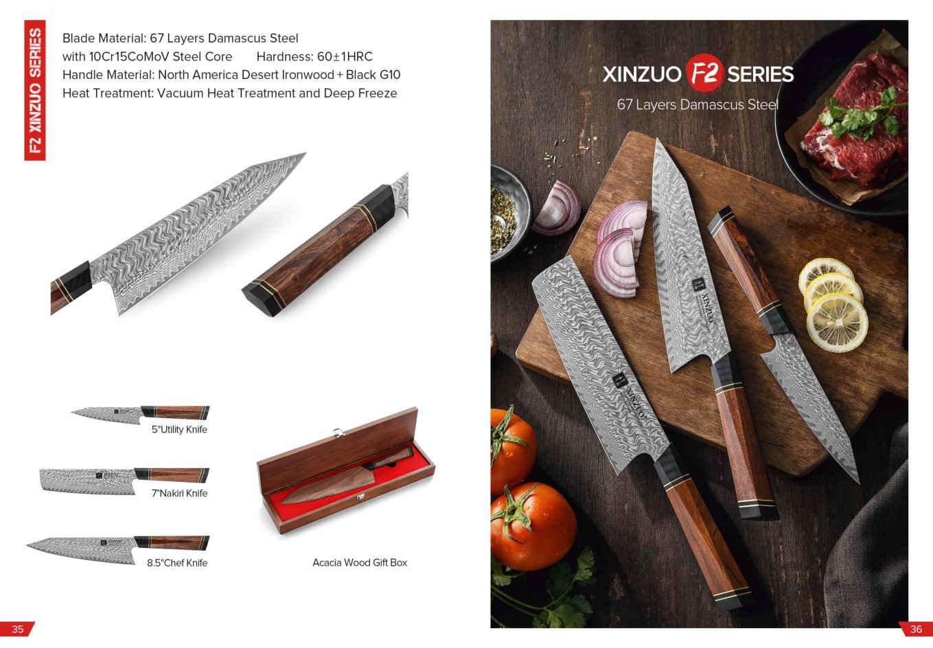Xinzuo B9 Chef Knife Japanese Style 67 Layers Damascus Steel